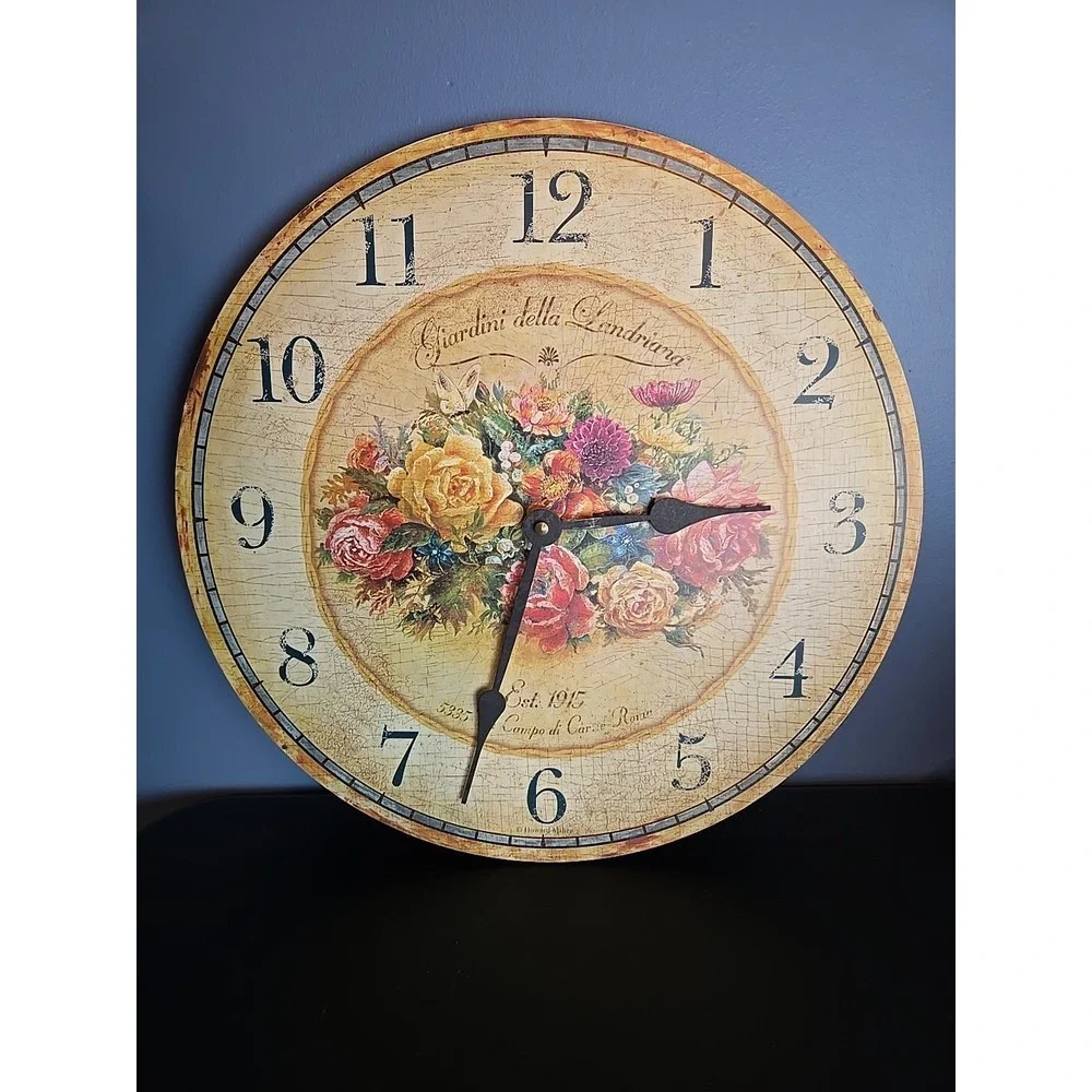 Howard Miller A Moment in Time The Garden Italiana Clock 620-403 Pendulum Flower